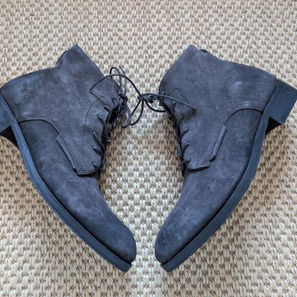 AllSaints Woody Suede Chukka Boots Men’s Sz 10 Gray Lace-Up Round Toe main image 6